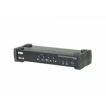 Switch KVMP ATEN 4 porte USB 3.0 4K DisplayPort MST, 4096 x 2160 pixel, 4K Ultra HD, 4,89 W, nero
