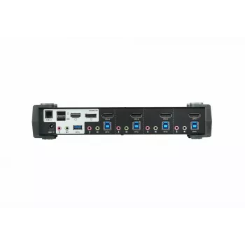 Switch KVMP ATEN 4 porte USB 3.0 4K DisplayPort MST, 4096 x 2160 pixel, 4K Ultra HD, 4,89 W, nero