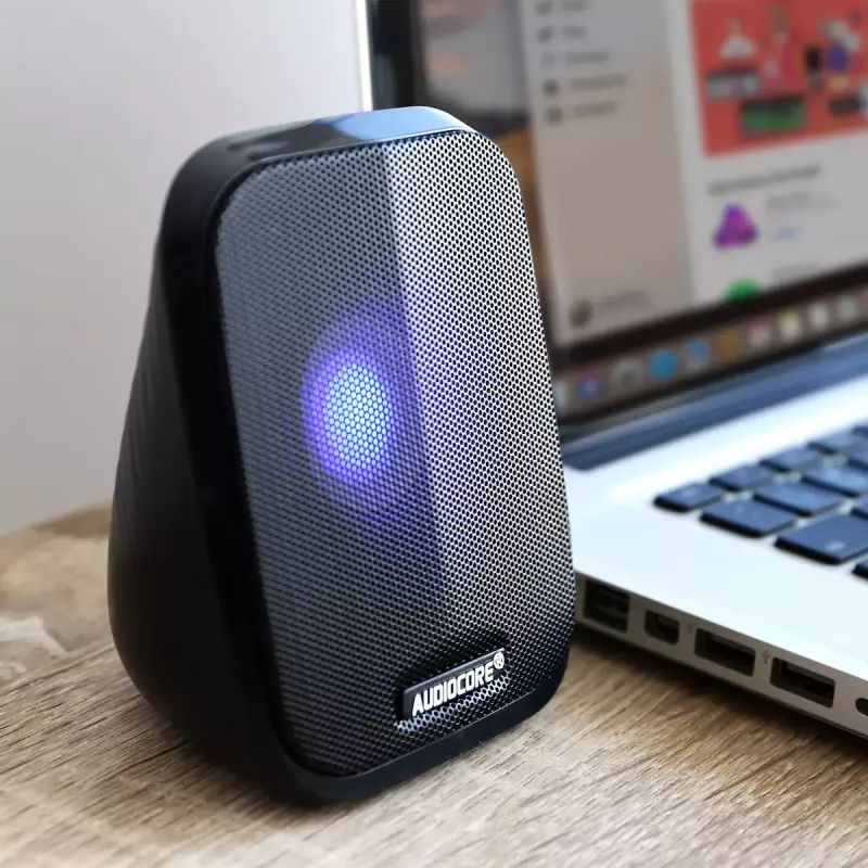 Altoparlanti Audiocore AC835 con filo 2.0 6 W USB nero altoparlanti da tavolo