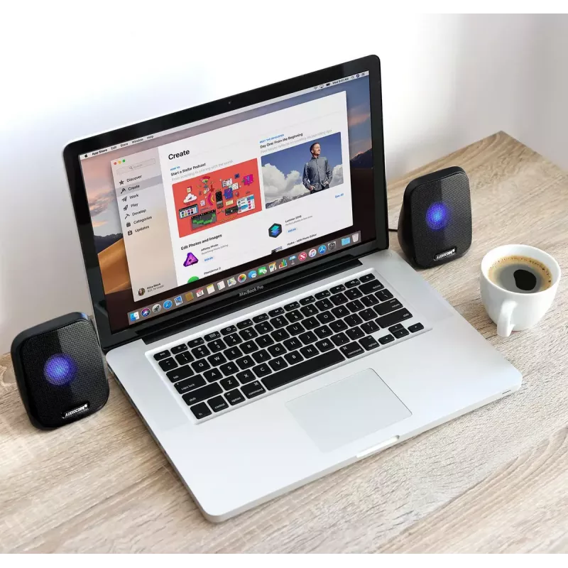 Altoparlanti Audiocore AC835 con filo 2.0 6 W USB nero altoparlanti da tavolo