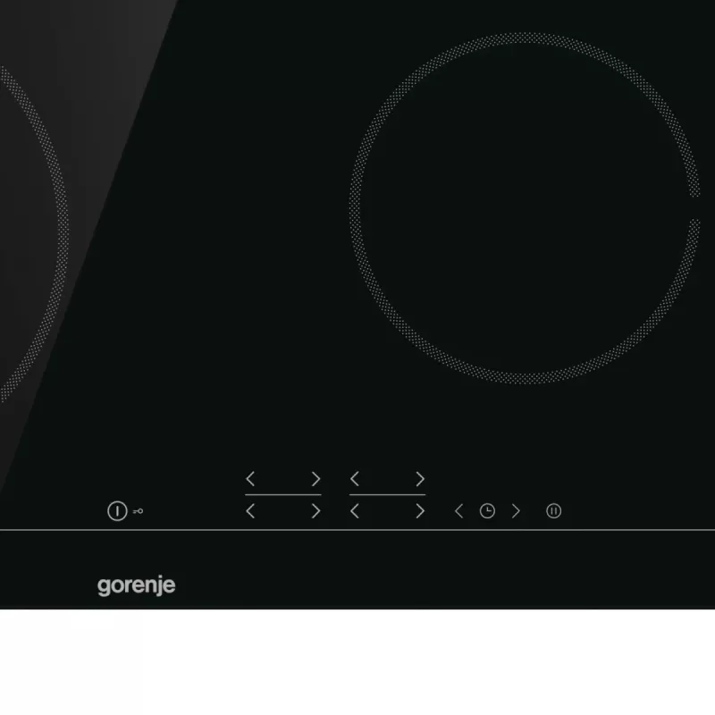 Piano cottura in ceramica da incasso Gorenje ECT641BSC, 60 cm, 4 zone, controllo touch, nero
