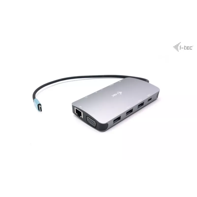 Docking Station i-tec Metal USB-C Travel Nano Dock HDMI/VGA con LAN + Power Delivery 100 W