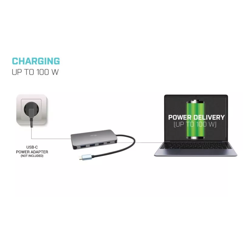 Docking Station i-tec Metal USB-C Travel Nano Dock HDMI/VGA con LAN + Power Delivery 100 W