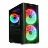 Case PC IBOX Chiron ZH68 Gaming, mid tower ATX, supporto EATX, nero, finestra laterale, illuminazione