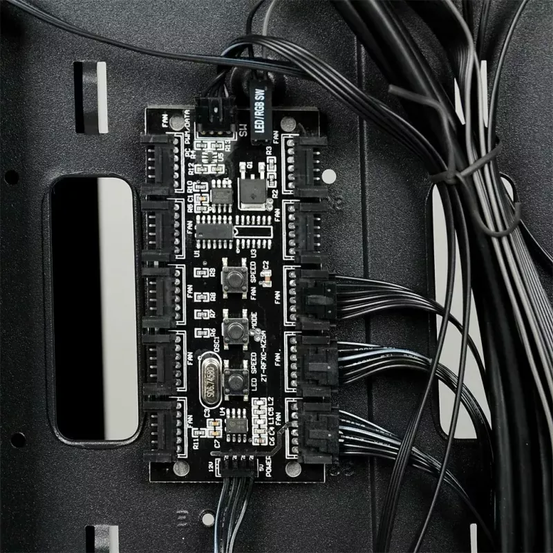Case PC IBOX Chiron ZH68 Gaming, mid tower ATX, supporto EATX, nero, finestra laterale, illuminazione
