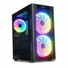 Case PC IBOX Chiron ZH68 Gaming, mid tower ATX, supporto EATX, nero, finestra laterale, illuminazione