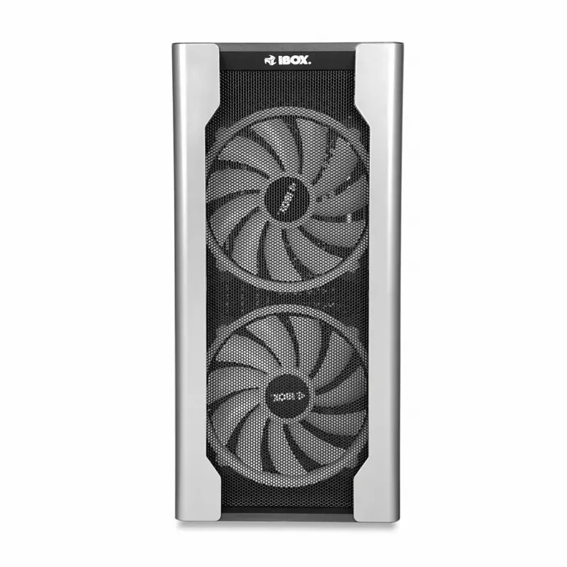 Case PC IBOX Chiron ZH68 Gaming, mid tower ATX, supporto EATX, nero, finestra laterale, illuminazione