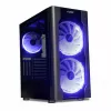Case PC IBOX Chiron ZH68 Gaming, mid tower ATX, supporto EATX, nero, finestra laterale, illuminazione