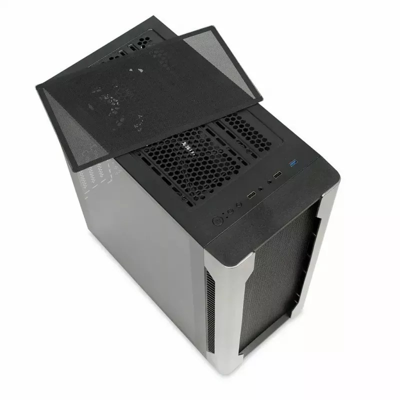 Case PC IBOX Chiron ZH68 Gaming, mid tower ATX, supporto EATX, nero, finestra laterale, illuminazione
