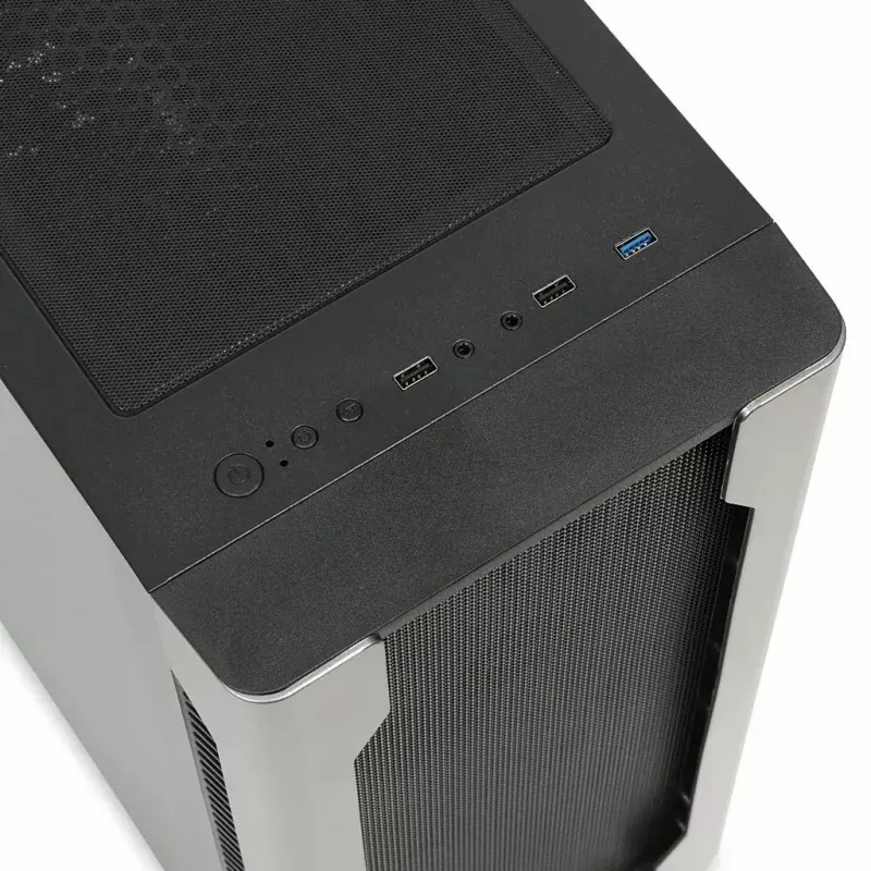 Case PC IBOX Chiron ZH68 Gaming, mid tower ATX, supporto EATX, nero, finestra laterale, illuminazione
