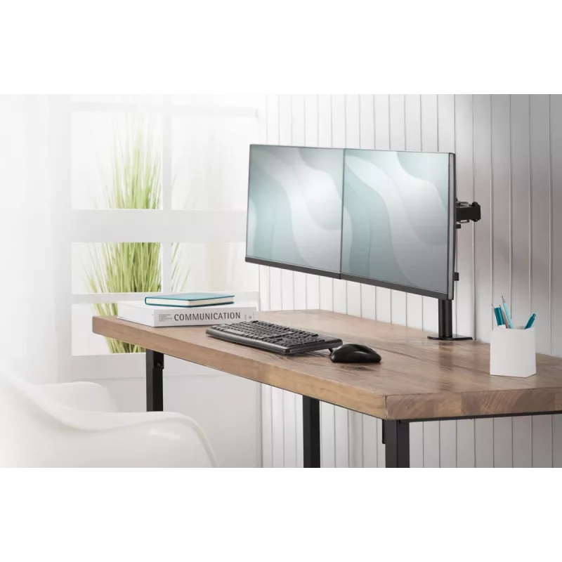 DIGITUS supporto universale a morsa per doppio monitor 17-32