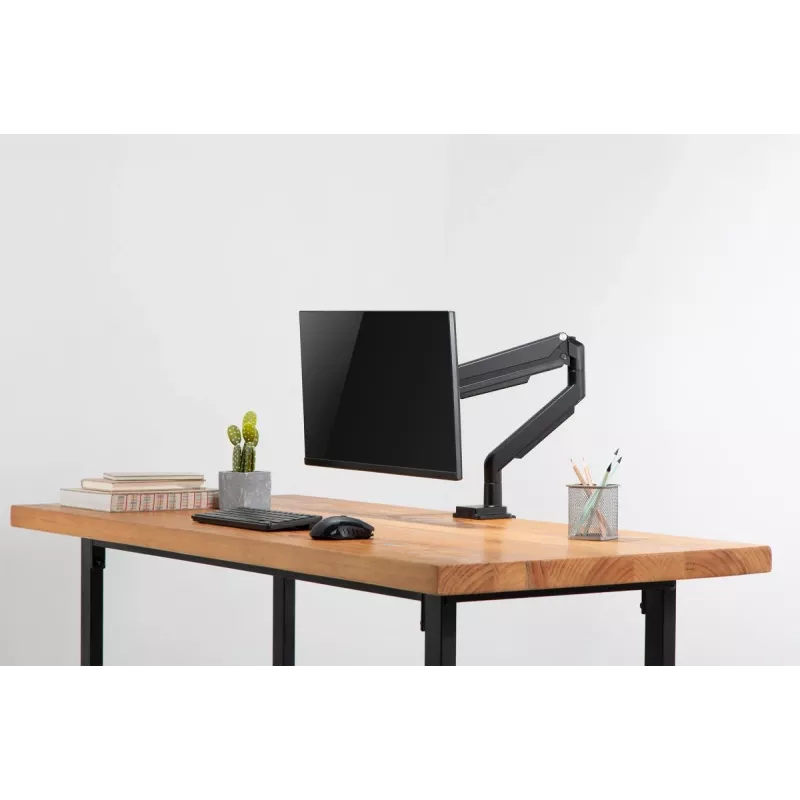 DIGITUS supporto universale a morsa per singolo monitor con molla a gas 17-32