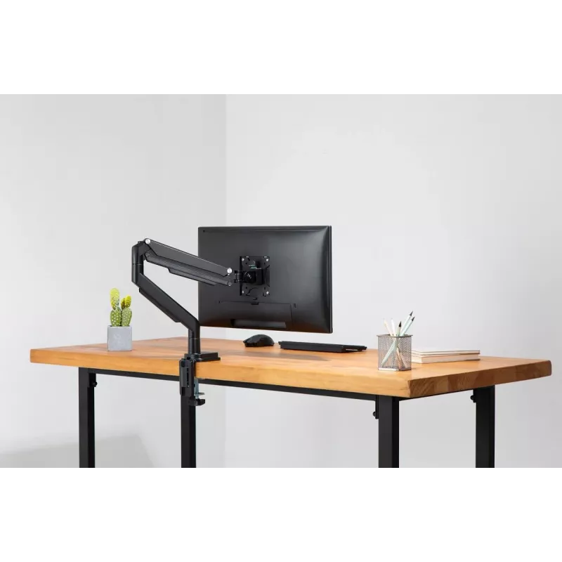 DIGITUS supporto universale a morsa per singolo monitor con molla a gas 17-32