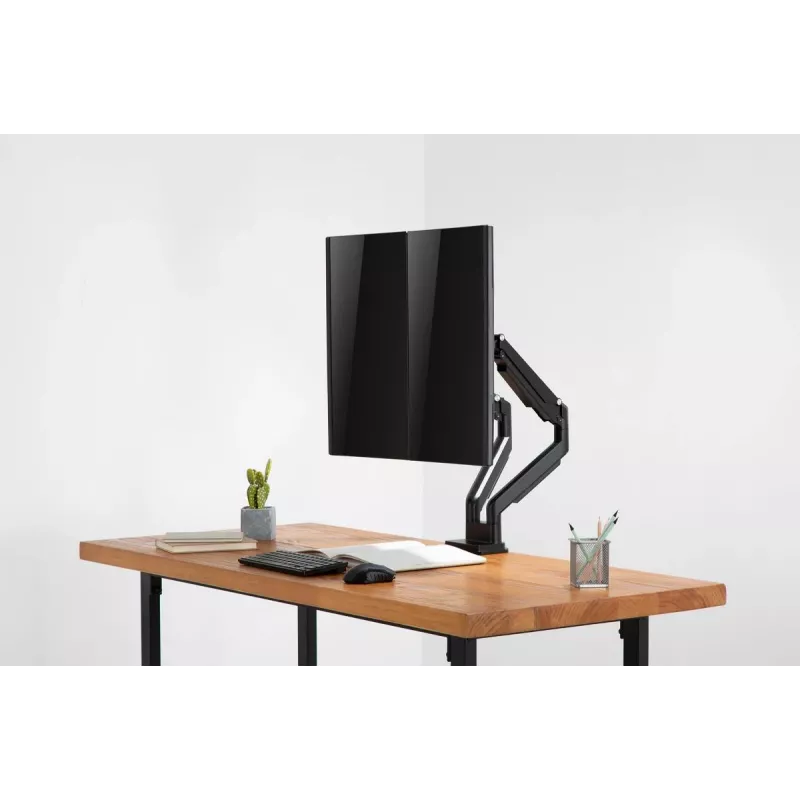 DIGITUS supporto universale a morsa per doppio monitor con molla a gas 17-32