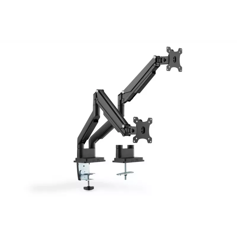 DIGITUS supporto universale a morsa per doppio monitor con molla a gas 17-32