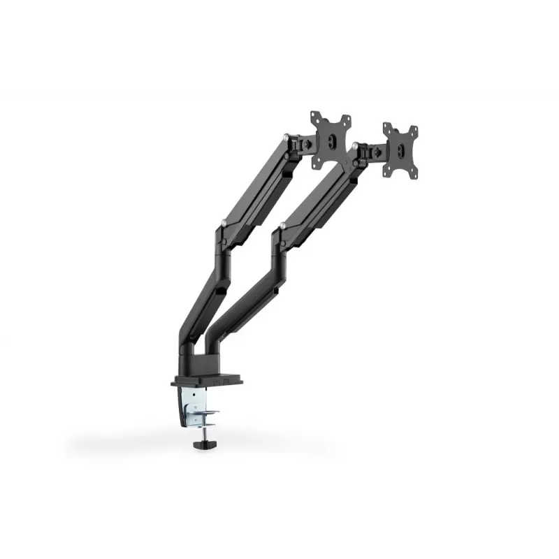 DIGITUS supporto universale a morsa per doppio monitor con molla a gas 17-32