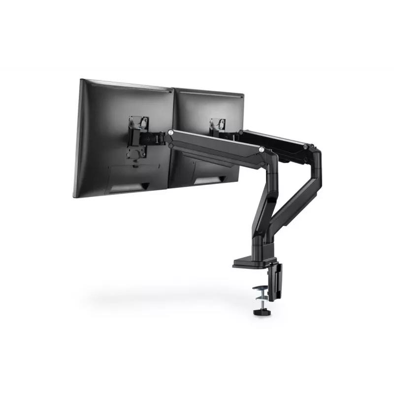 DIGITUS supporto universale a morsa per doppio monitor con molla a gas 17-32