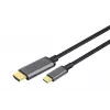 Adattatore DIGITUS USB-C - HDMI, 2 m 4K/30Hz, nero, case in metallo