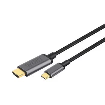 Adattatore DIGITUS USB-C - HDMI, 2 m 4K/30Hz, nero, case in metallo