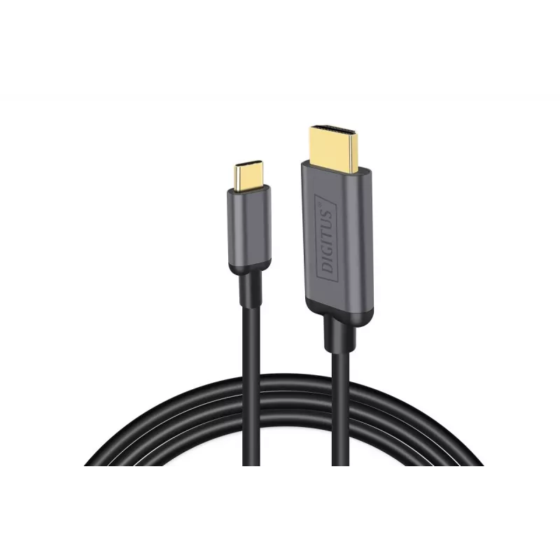 DIGITUS cavo adattatore da USB-C a HDMI, 4K/30 Hz, 1,8 m, nero