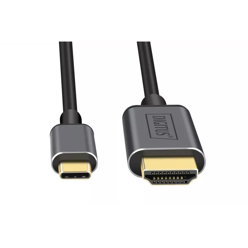 DIGITUS cavo adattatore da USB-C a HDMI, 4K/30 Hz, 1,8 m, nero