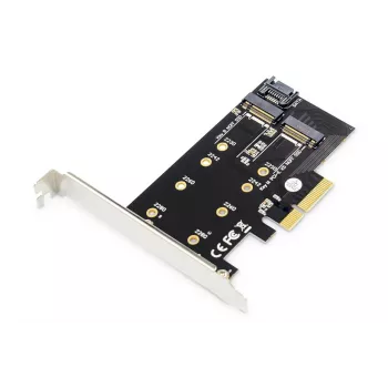 Scheda di espansione DIGITUS M.2 NGFF/NVMe SSD PCI-Express supporta chiavi B, M e B+M, dimensioni 80, 60, 42 e 30 mm
