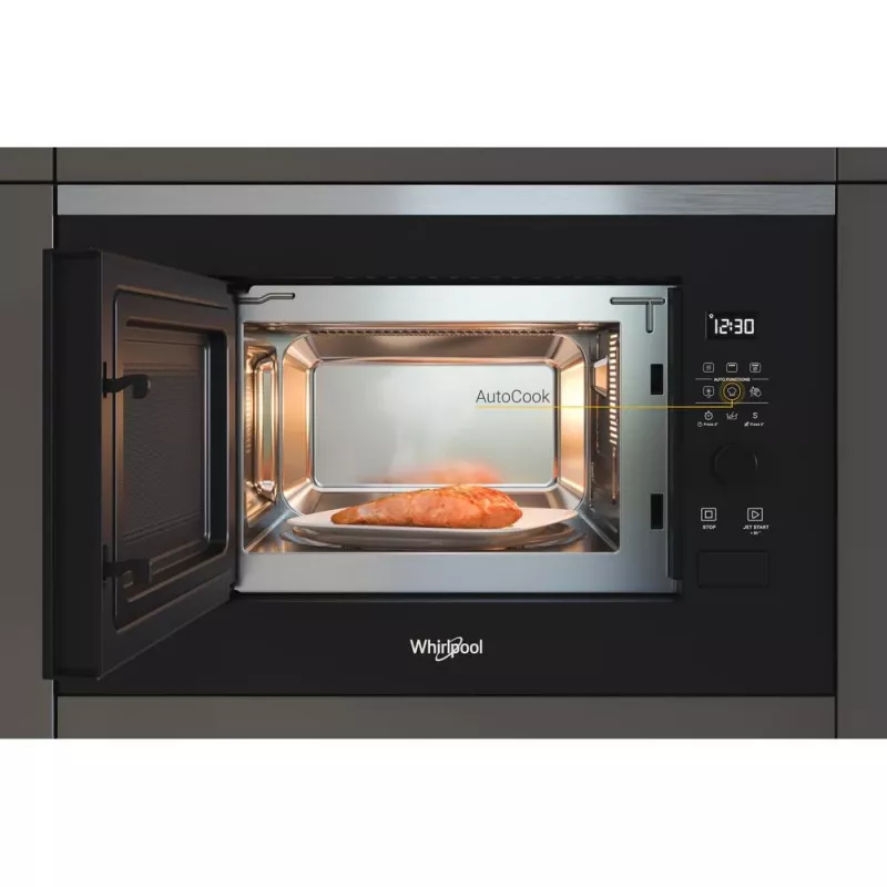 Microonde da incasso con grill WHIRLPOOL WMF201G, 800 W, 20 L, acciaio inox/nero