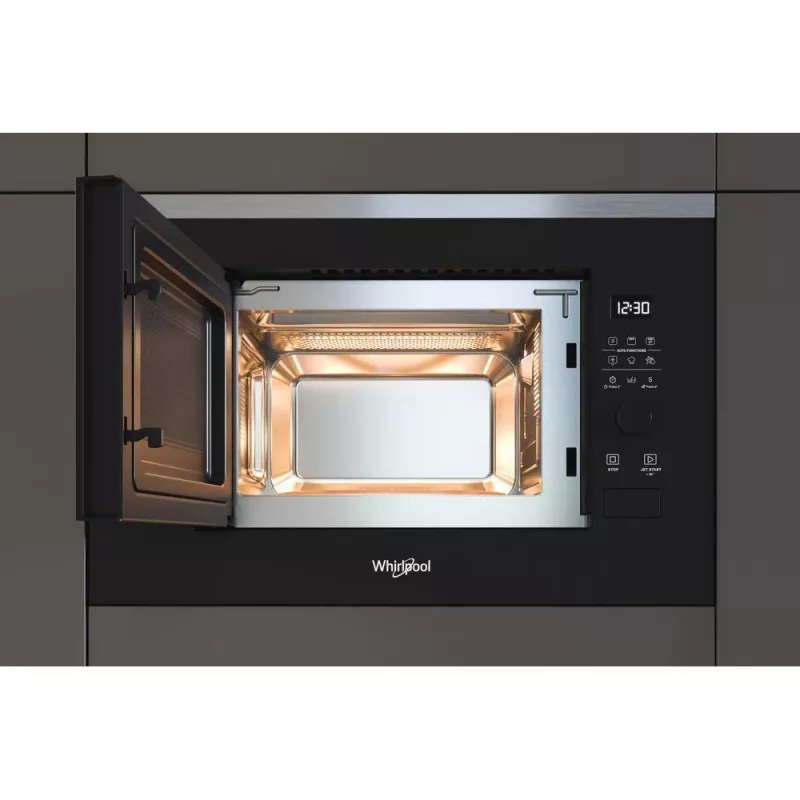 Microonde da incasso con grill WHIRLPOOL WMF201G, 800 W, 20 L, acciaio inox/nero