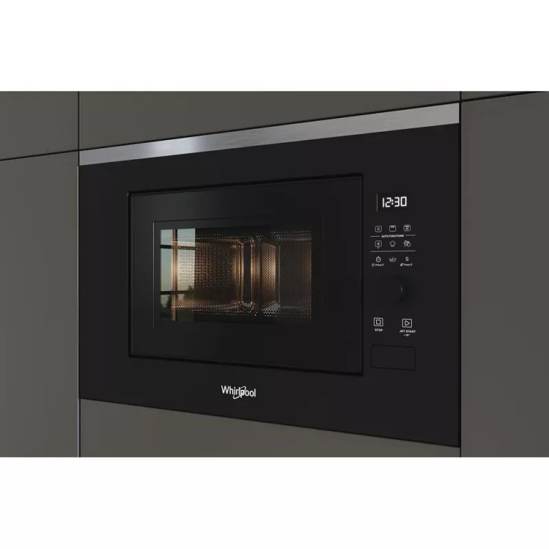 Microonde da incasso con grill WHIRLPOOL WMF201G, 800 W, 20 L, acciaio inox/nero
