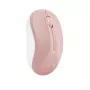 Mouse ottico wireless RF NATEC Toucan Office — ambidestro, 1600 DPI, 3 tasti, rotella, bianco/rosa