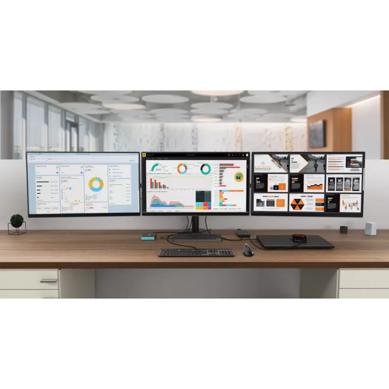 Docking station ergonomica in metallo i-tec USB-C 4K 3x display + Power Delivery 85 W