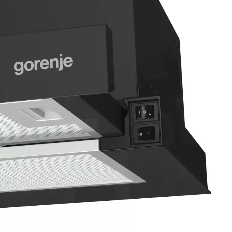 Cappa aspirante Gorenje TH60E3B da sottopensile (estraibile) nero 350 m³/h