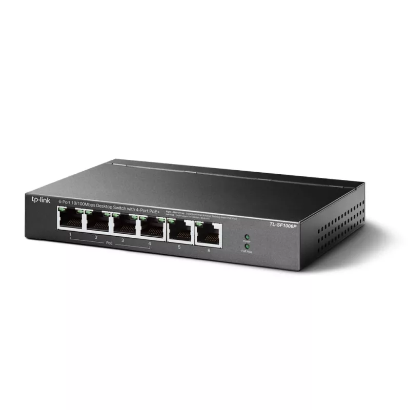 TP-Link TL-SF1006P switch di rete unmanaged Fast Ethernet (10/100) Power over Ethernet (PoE) nero