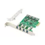Scheda di espansione PCIe USB 3.0 DIGITUS, 4 porte A/F, chipset: VL805, autoalimentata