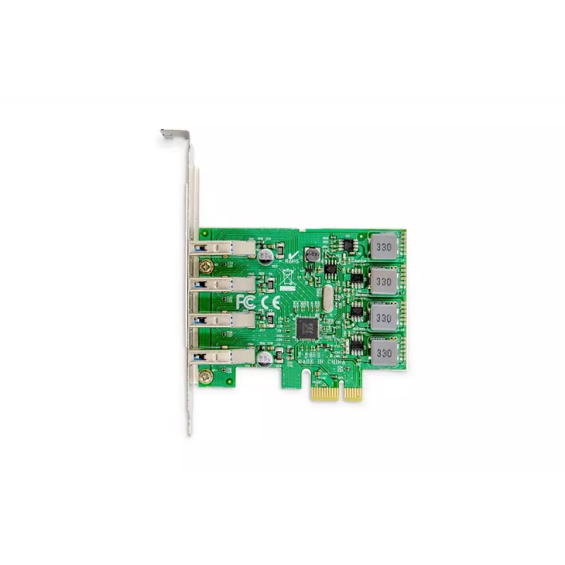 Scheda di espansione PCIe USB 3.0 DIGITUS, 4 porte A/F, chipset: VL805, autoalimentata