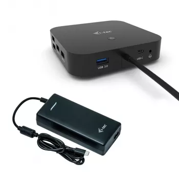 Docking station i-tec USB-C Dual Display con Power Delivery 100 W + caricabatterie universale 100 W