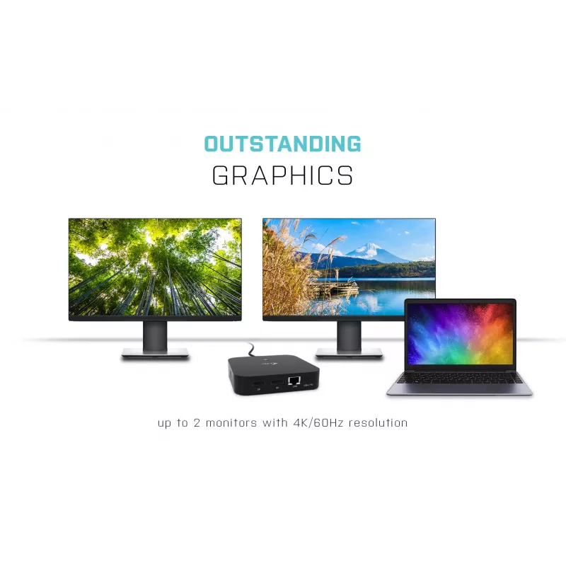 Docking station i-tec USB-C Dual Display con Power Delivery 100 W + caricabatterie universale 100 W