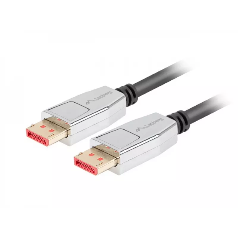Lanberg CA-DPDP-20CU-0018-BK cavo DisplayPort 1.4 M/M 1,8 m, 8K 60 Hz, HDR, connettori placcati in oro, nero