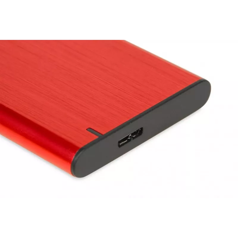 Case HDD/SSD IBOX HD-05 rosso 2,5 inch — USB 3.2 Gen 1 (5 Gbit/s), JMicron JMS578, fino a 10 TB