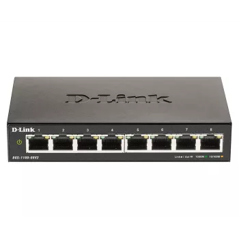 D-Link DGS-1100-08V2 Managed L2 Gigabit Ethernet (10/100/1000) nero