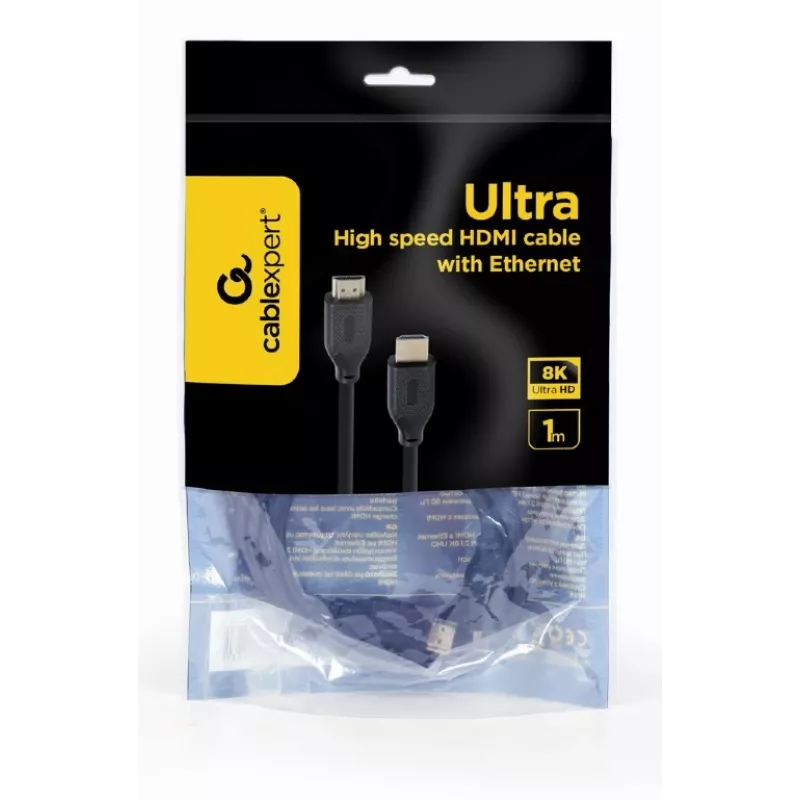 Cavo HDMI Gembird CC-HDMI8K-1M — 1 m, HDMI Type-A su Type-A, HDMI 2.1, 48 Gbit/s, nero