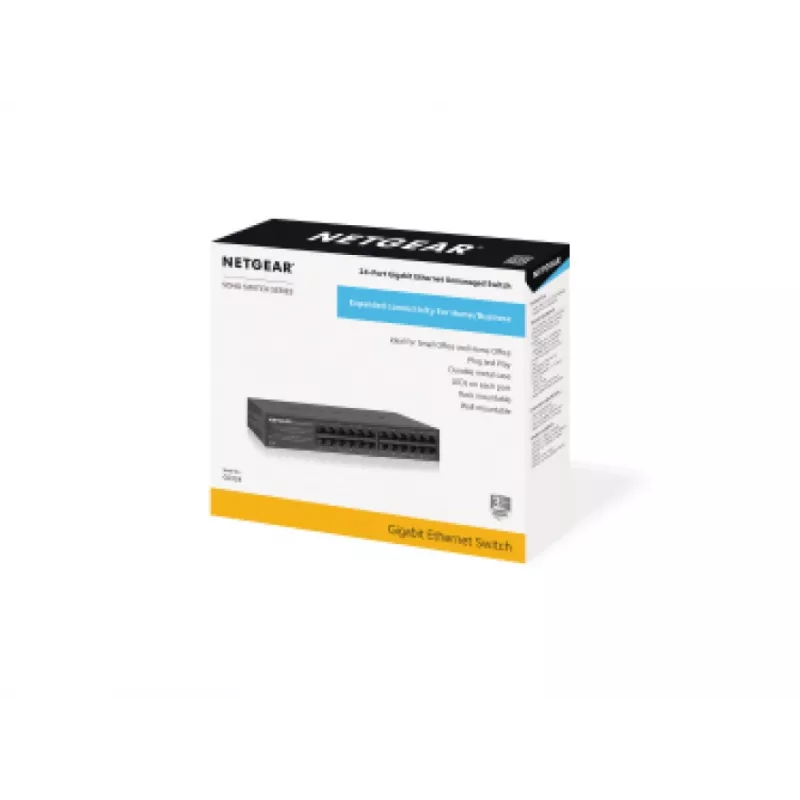 NETGEAR GS324 switch non gestito Gigabit Ethernet (10/100/1000) nero