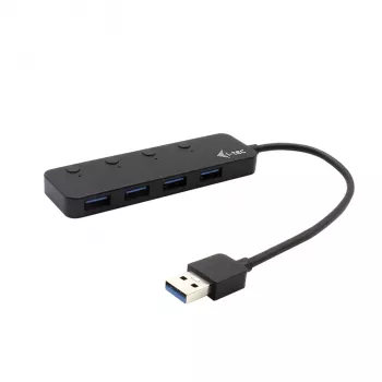 Hub USB i-tec USB 3.0 Metal HUB 4 porte con interruttori on/off individuali