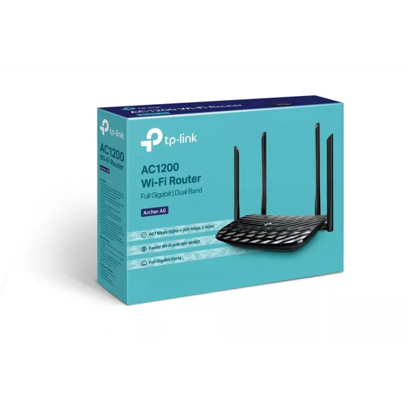 Router wireless TP-Link AC1200 Gigabit Ethernet dual band (2,4 GHz / 5 GHz) nero