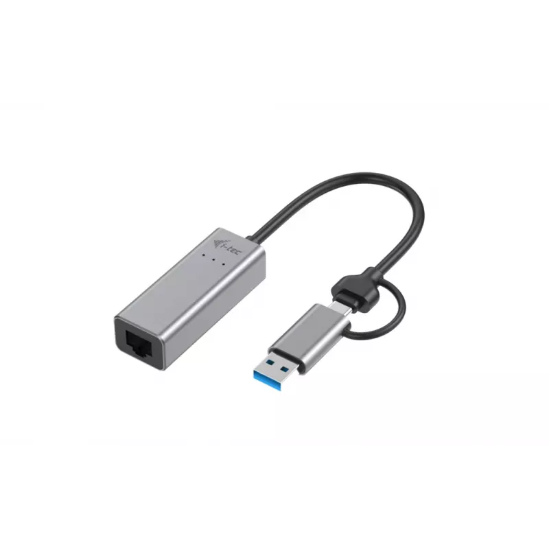 Adattatore i-tec Metal USB-C/USB-A 2.5Gbps Ethernet, con filo, USB Type-A/USB Type-C, Ethernet, 2500 Mbit/s, grigio