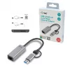 Adattatore i-tec Metal USB-C/USB-A 2.5Gbps Ethernet, con filo, USB Type-A/USB Type-C, Ethernet, 2500 Mbit/s, grigio