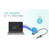 Adattatore i-tec Metal USB-C/USB-A 2.5Gbps Ethernet, con filo, USB Type-A/USB Type-C, Ethernet, 2500 Mbit/s, grigio