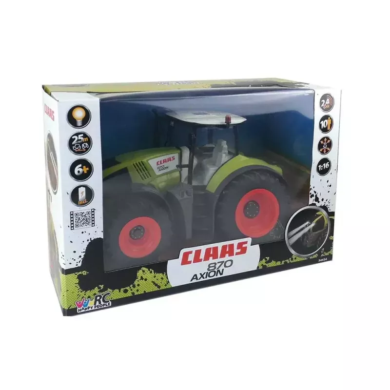 Happy People Claas Axion 870 RC trattore 34424, scala 1:16, verde