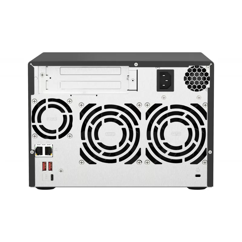 QNAP TS-673A NAS Tower Ryzen Embedded V1500B 8 GB DDR4 0 TB QNAP Turbo System nero