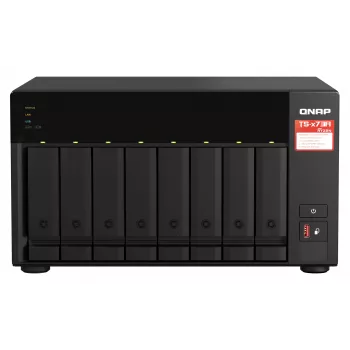 QNAP TS-873A NAS Tower Ryzen Embedded V1500B 8 GB DDR4 0 TB QNAP Turbo System nero